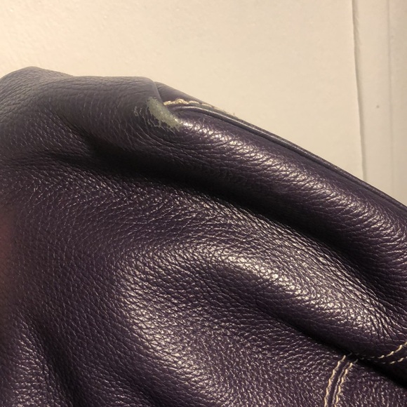 Marco Leather Factory Shoulder Bag Womens Purple Boho Purse - Picture 10 of 10